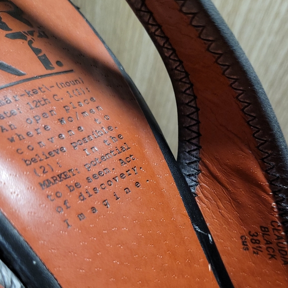 MRKT, Size 38.5, Claudia Wedges, Leather - Picture 6 of 6